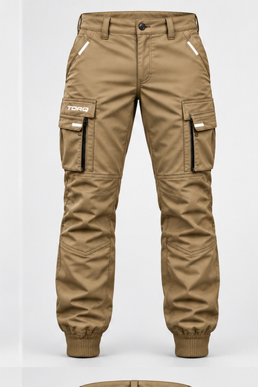 TORQ Motion Work Pants (Cuffed) in Khaki